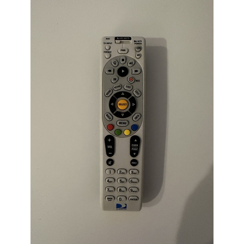DIRECTV‎ RC64 Remote Control - Tested & Working - URC2982RG1-0